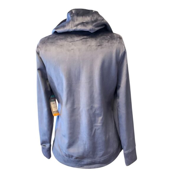 Emily B Velour Zip Up Hoodie. M. Ice Blue. Cozy. Pastelgoth whimsy - Picture 7 of 13